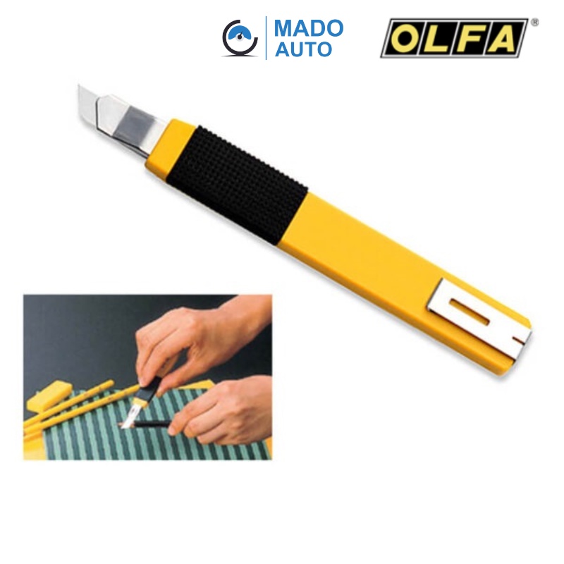 Dao cắt Film Decal chuyên dụng sắc bén OLFA A-2 khoá tự động thân chống trượt MADO AUTO