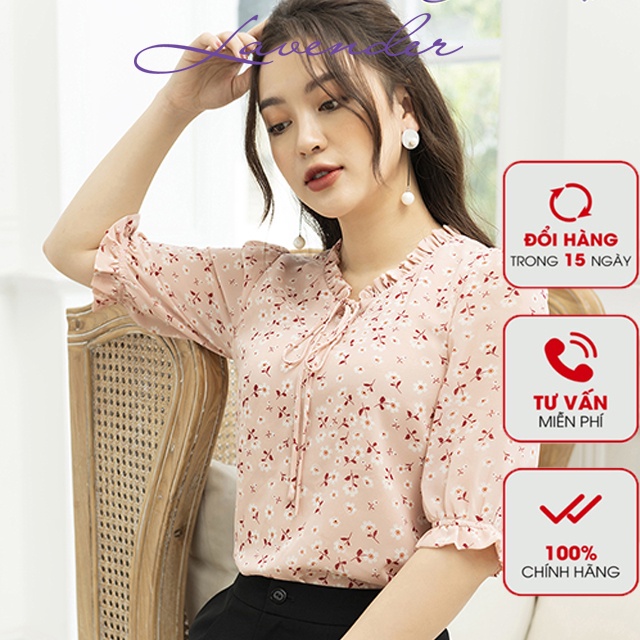 Áo sơ mi hoa cúc hồng ngọc cổ bèo tay lỡ hàng xưởng VN chất đẹp