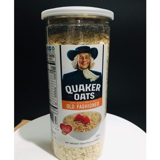 Giảm cân yến mạch cán dẹp quaker oats old fashion lon 454 gram - usa