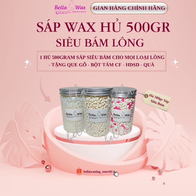 Hủ 500gr Sáp Siêu Bám Dùng Cho Mọi Loại Lông ( Tặng que phết sáp _ hdsd _ quà ngẫu nhiên )