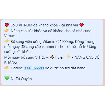 Viên sủi Vitrum C bồi bổ sức khỏe Tube 10 viên