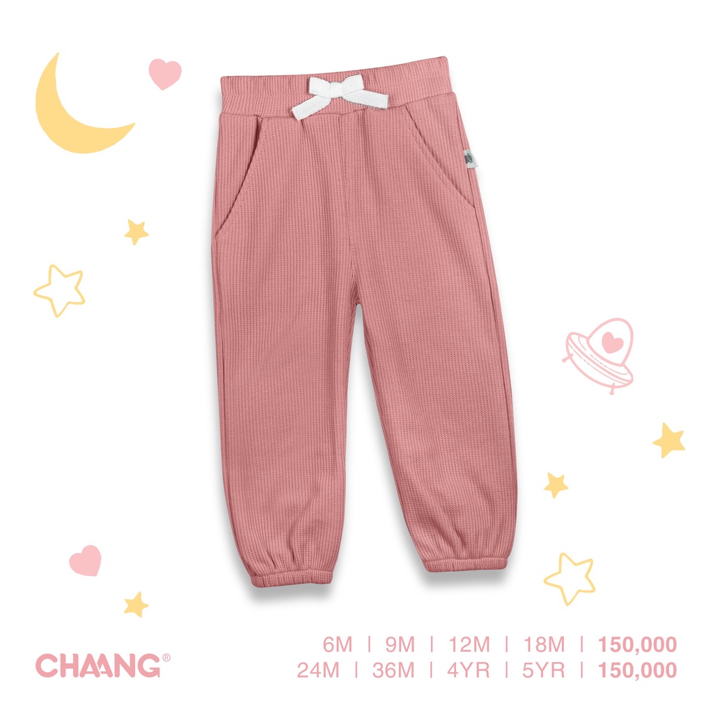 [CHAANG] Quần jogger bé gái Cosmos hồng đỗ