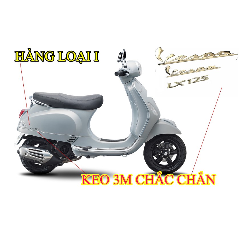 Bộ tem chữ vespa lx150, decal vespa lx150 giá trọn 1 bộ