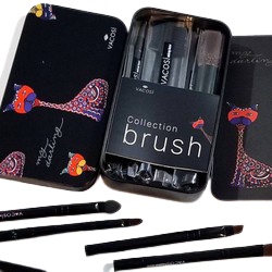Hộp cọ trang điểm chuyên dụng dạng du lịch VACOSI MY DARLING 8 CÂY - BC24 - màu đen