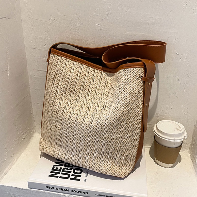 Túi đeo vai YADOU đan cói đơn giản thời trang đi biển cho nữ