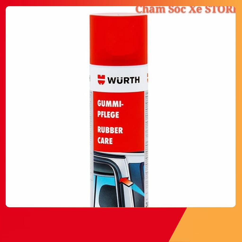 Chai xịt bảo dưỡng ron cao su Wurth Rubber Care 300ml chamsocxestore