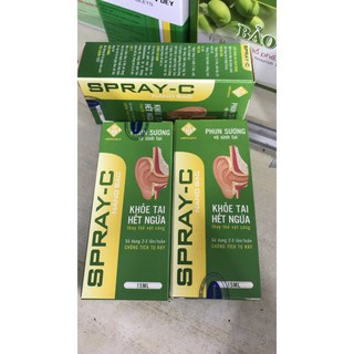 XỊT TAN RÁY TAI SPRAY C NANO BẠC CHO BÉ TỪ 2 TUỔI TRỞ LÊN .