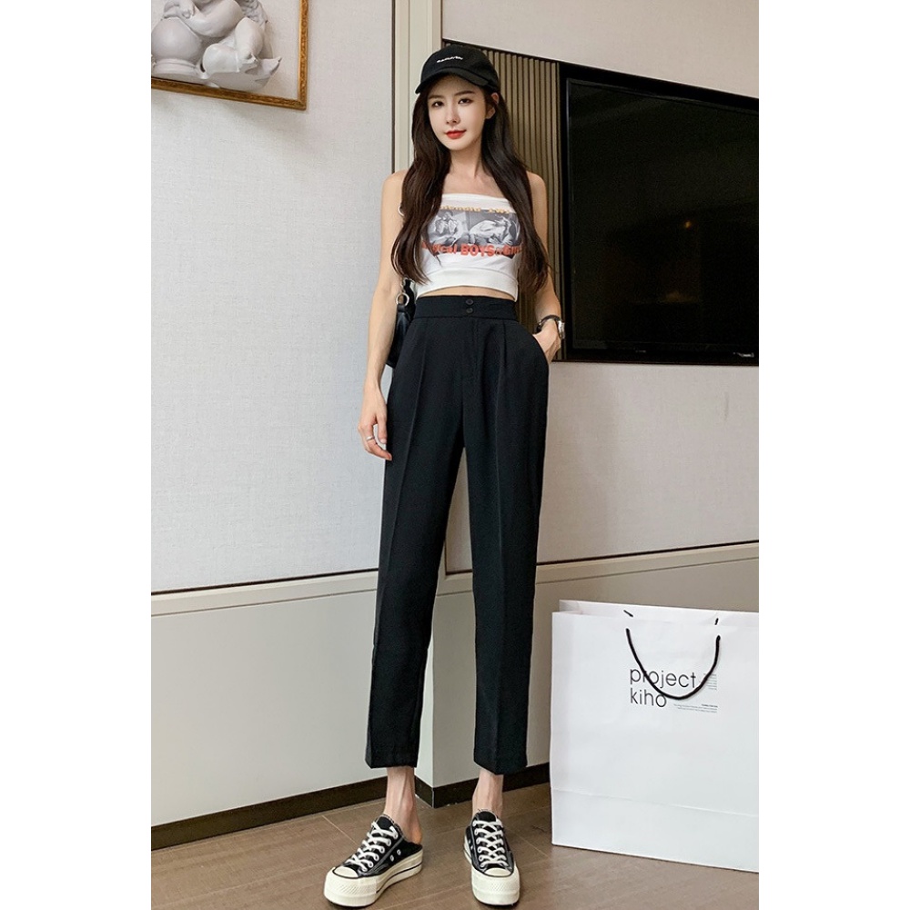 Quần baggy nữ, quần tây nữ 2 cúc chất tuyết mưa cao cấp size 26-30 SKUQ-26A