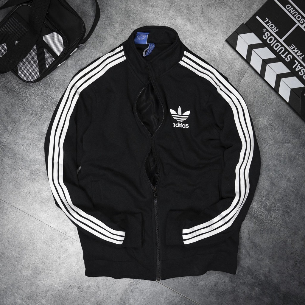 áo khoác thun da cá 3 sọc | BigBuy360 - bigbuy360.vn