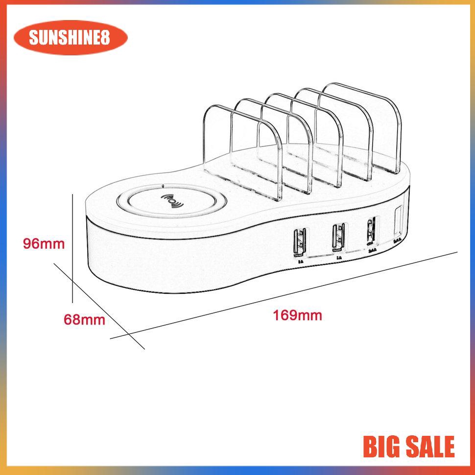 Đế sạc USB bốn cổng không dây thông minh tiện dụng