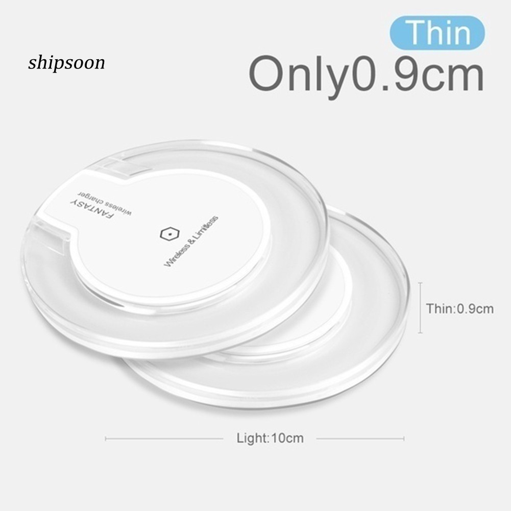 Đế sạc không dây Qi siêu mỏng thích hợp cho iPhone X Samsung Galaxy