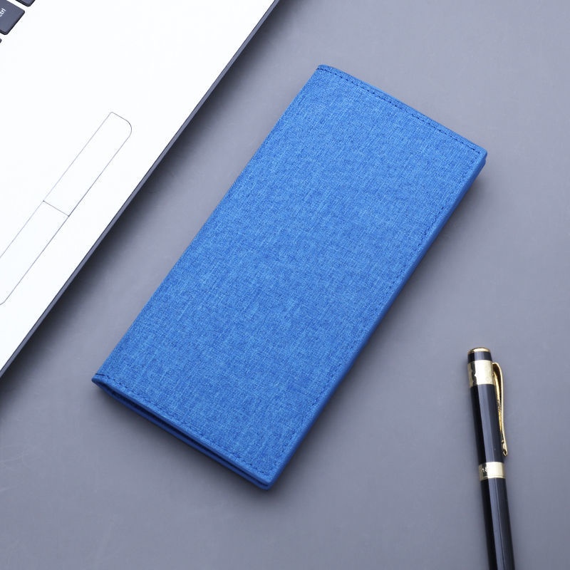 Ví vải canvas dáng dài siêu mỏng kiểu retro đơn giản cá tính cho nam