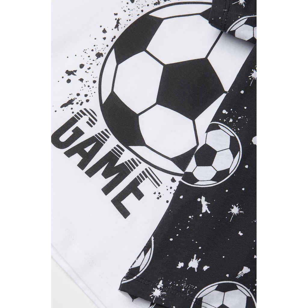 Set 2 áo phông trắng đen bóng đá HM H&amp;M_hàng chính hãng authentic