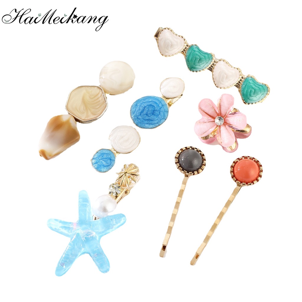 Set kẹp tóc Haimeikang bằng hợp kim nhiều kiểu tùy chọn thời trang Hàn Quốc