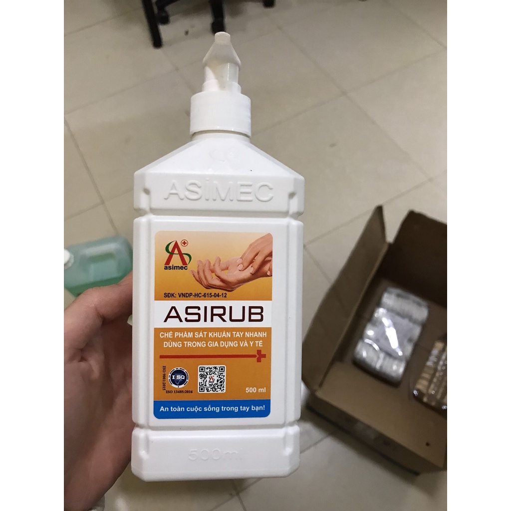 Dung dịch sát khuẩn, nước rửa tay khô chính hãng Asirub 500ml