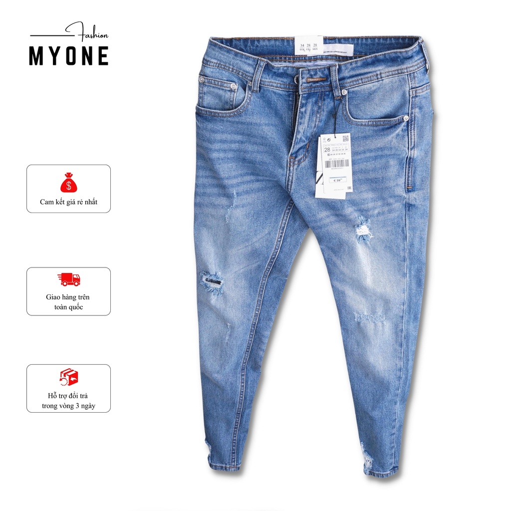 22361 - Quần jean nam, form slimfit, màu xanh da trời, co giãn, MyOne