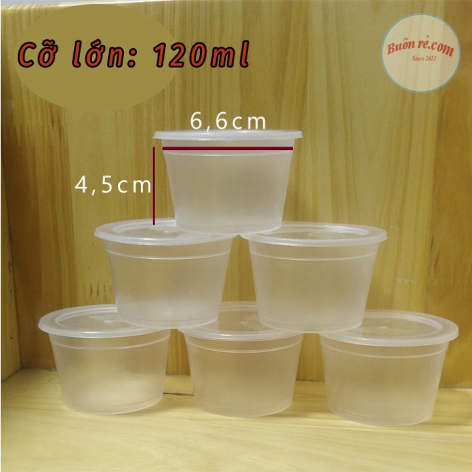 Hot hũ làm bánh flan , làm hộp sữa chua , làm caramen hình tròn trụ kèm nắp 65ml