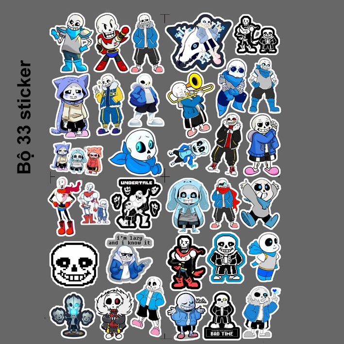 Sticker/ Hình dán anime Sans undertale game (random)