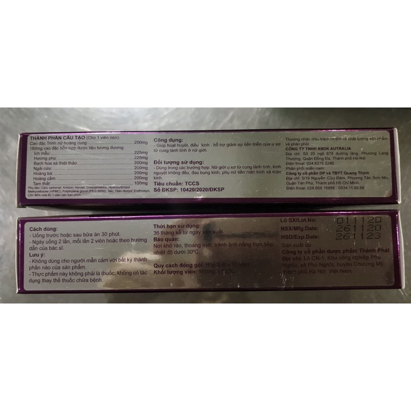 Viên Uống  ESTROCAP -Hộp 30 Viên -Dùng cho nữ giới u xơ tử cung lành tính, kinh nguyệt không đều , đau  bụng kinh