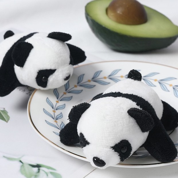Trâm cài áo, balo, túi xách gấu bông chú gấu trúc Panda nhồi bông xinh xắn