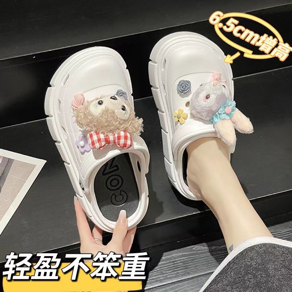Dép Sandal Đế Dày Đục Lỗ Họa Tiết Hoạt Hình Dễ Thương