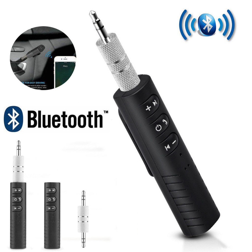 Bộ thu tín hiệu âm thanh không dây kết nối Bluetooth 3.5mm AUX cho xe hơi