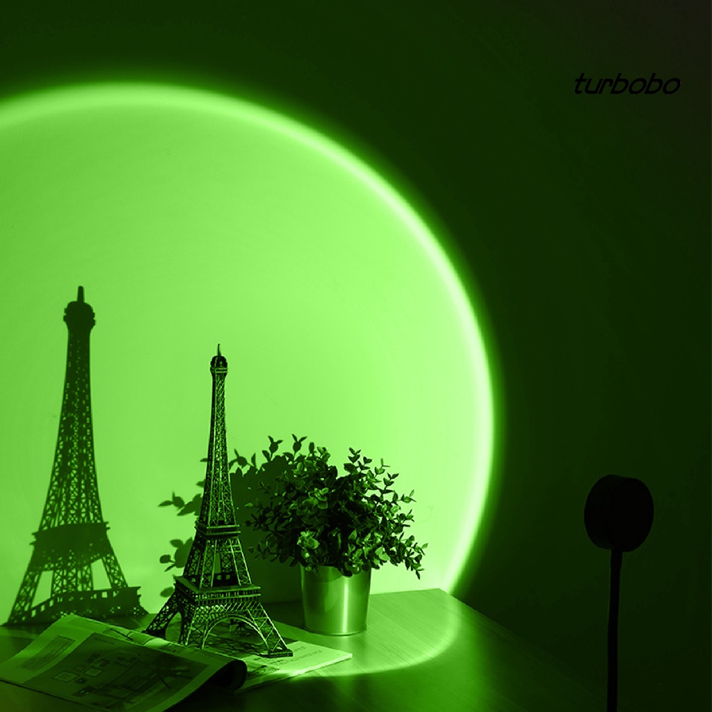Turbobo Đèn Chiếu Tạo Hiệu Ứng Hoàng Hôn Điều Khiển Từ Xa Bằng Cổng USB Màu Cầu Vồng Kèm Phụ Kiện