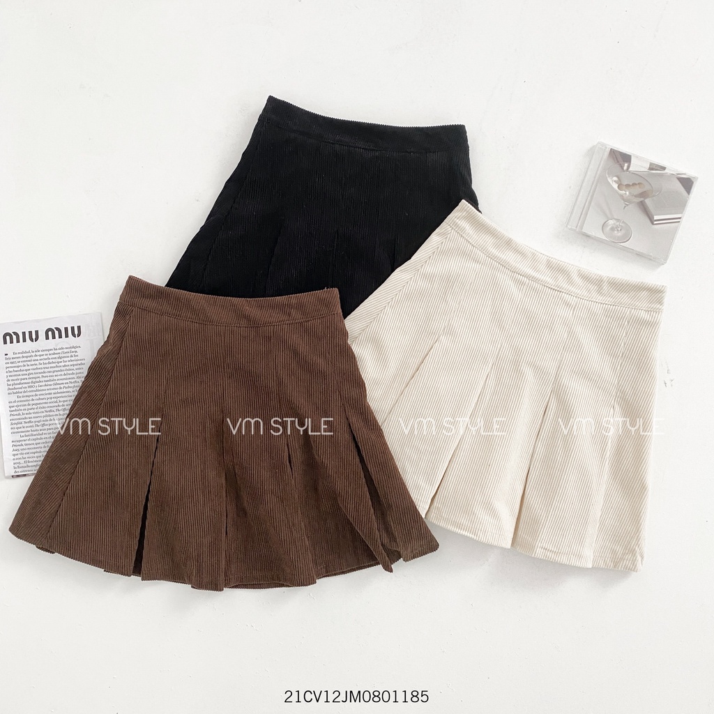 Chân váy tennis nữ VM STYLE xếp ly chất nhung mịn cạp cao tôn dáng - 21CV12JM0801 | BigBuy360 - bigbuy360.vn
