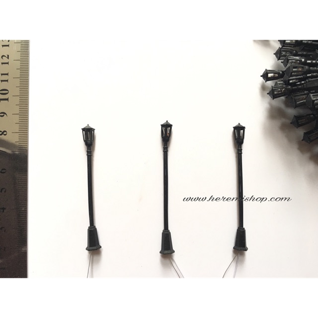 Đèn đường mini mô hình/terarrium mini tỷ lệ 1:100, 1:75 trang trí nhà mô hình, đèn trang trí tiểu cảnh