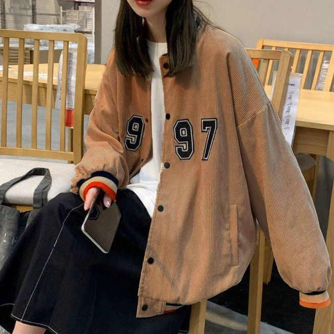 Áo khoác bomber varsity 1997 nhung tăm áo bóng chày bomber jacket - Fan Unisex