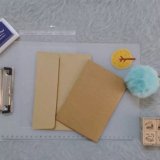 Phôi thiệp giấy kraft làm handmade  - kèm bao thư