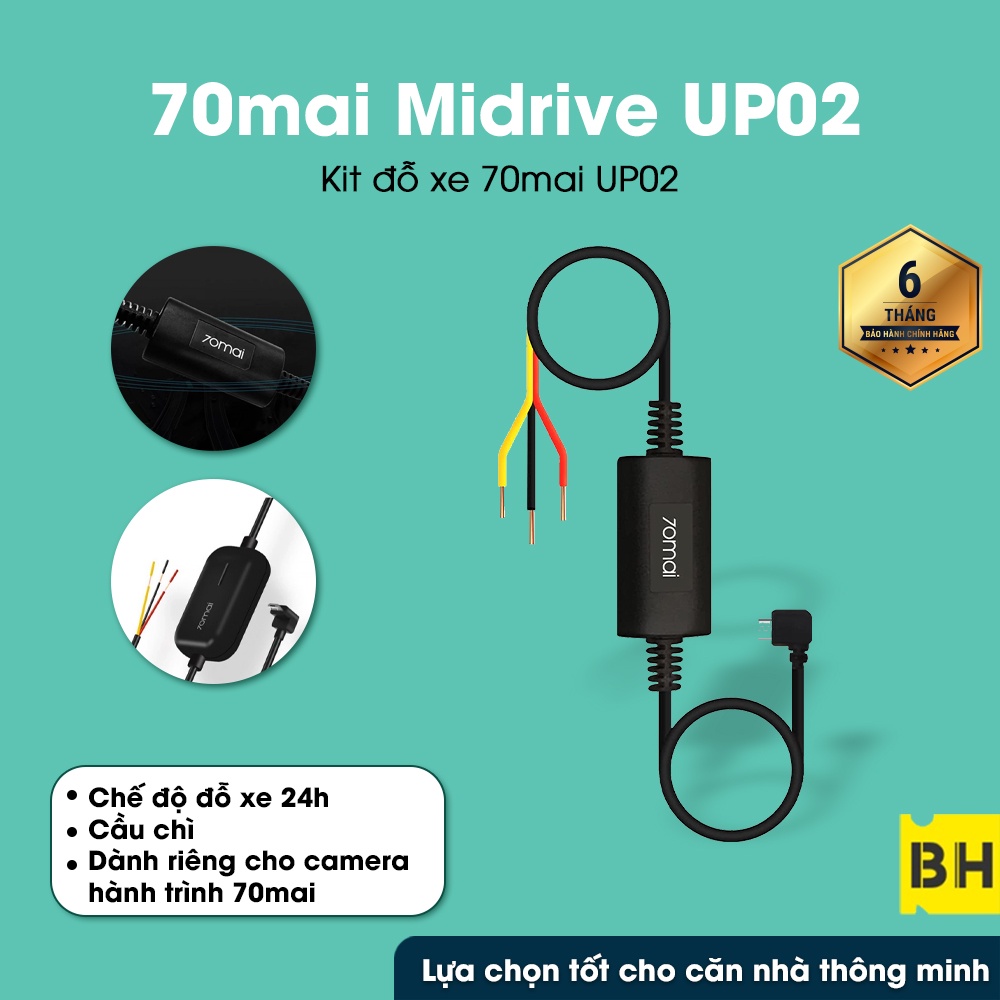 Bộ dây nguồn Hardwire Kit đấu điện trực tiếp cho camera hành trình 70mai UP02(A500S,A800S,M300,D08,1S....)