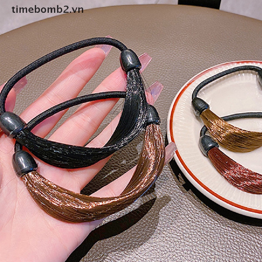 Dây Buộc Tóc Giả Co Giãn Thời Trang Cho Nữ