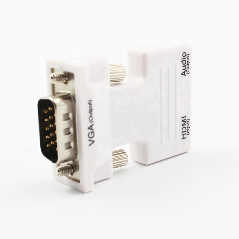 Đầu chuyển đổi HDMI sang VGA 3.5mm hỗ trợ 1080P kèm cáp âm thanh
