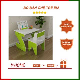 Bộ bàn ghế học sinh cấp 1, mẫu giáo tập viết, tô vẽ nhỏ gọn, đẹp thông minh chống gù lưng, chống cận cho bé .