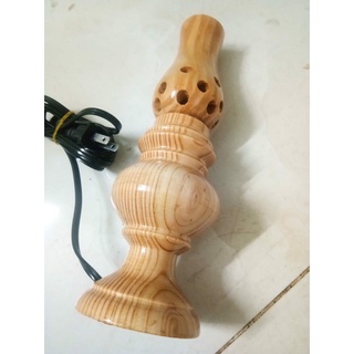 Đèn điện gỗ công giáo- cao 22cm( gỗ sồi trắng)