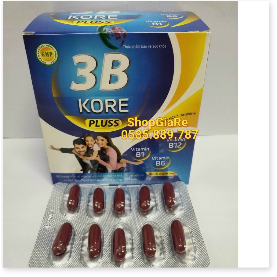 3B kore pluss bổ sung vitamin bồi bổ sức khỏe, nâng cao thể trạng, hỗ trợ kén ăn, người suy nhược, bị