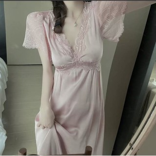 Váy ngủ lụa dáng dài