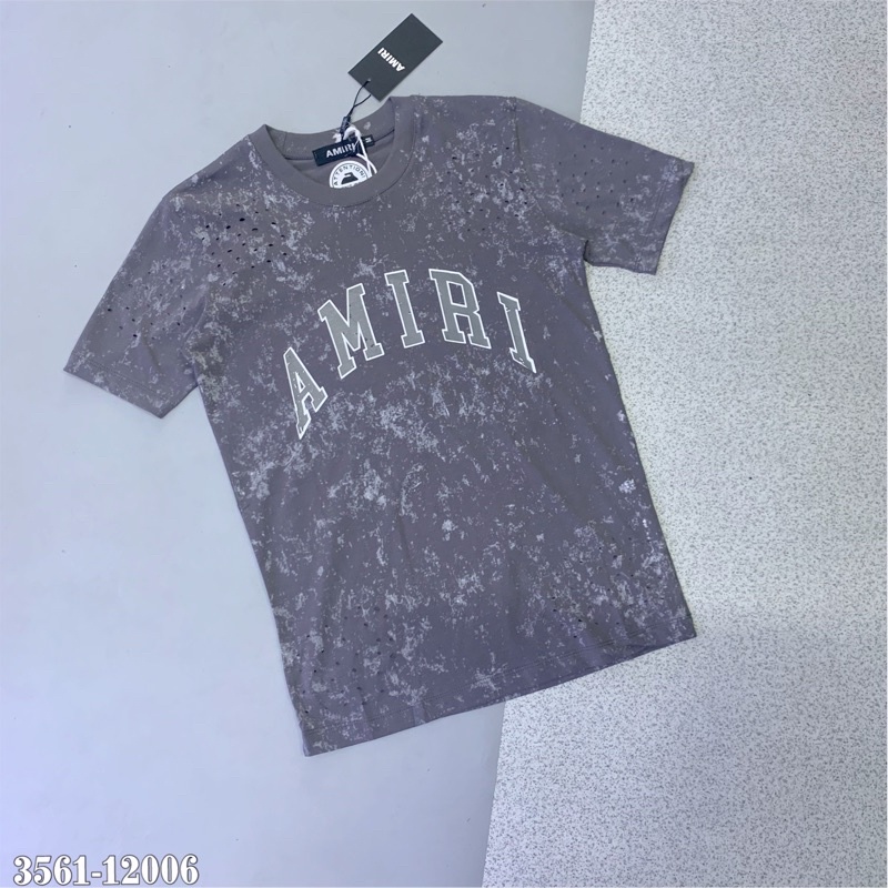 Áo phông loang rách in chữ Amirri 3561
