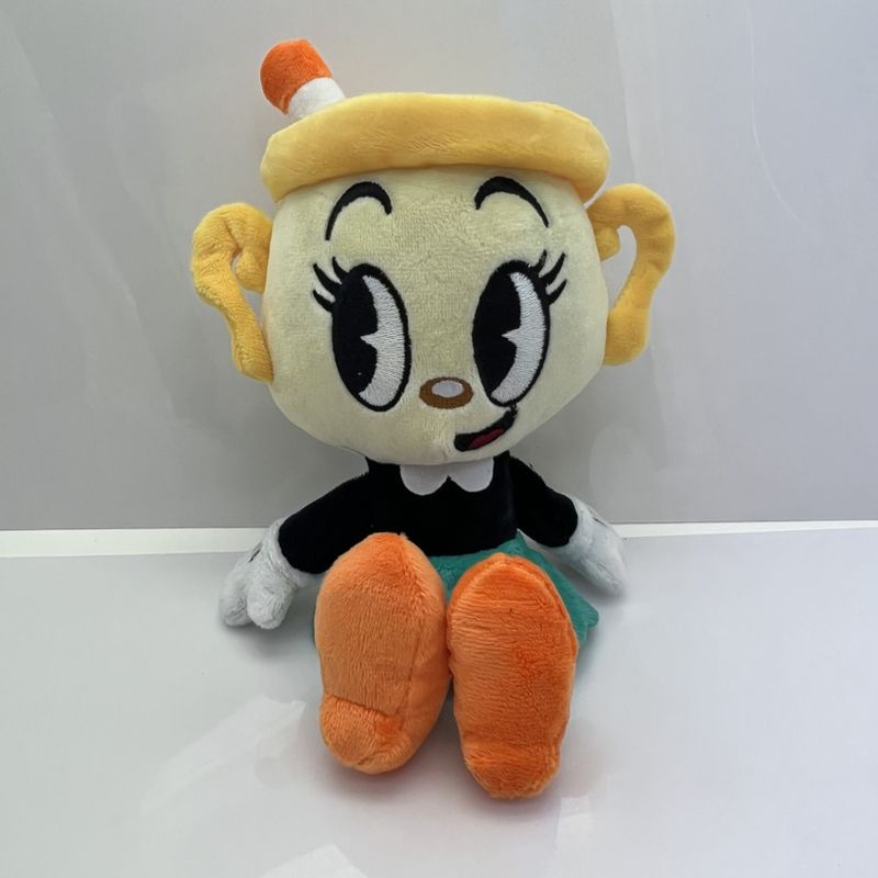 Đồ Chơi Mugman Nhồi Bông Đầu Tách Trà Mugman Dễ Thương Cho Bé Gái