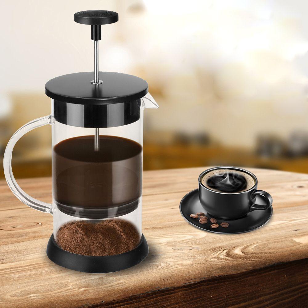 Cốc Nén Pha Cà Phê Espresso Bằng Thép Không Gỉ Kiểu Pháp 1000ML