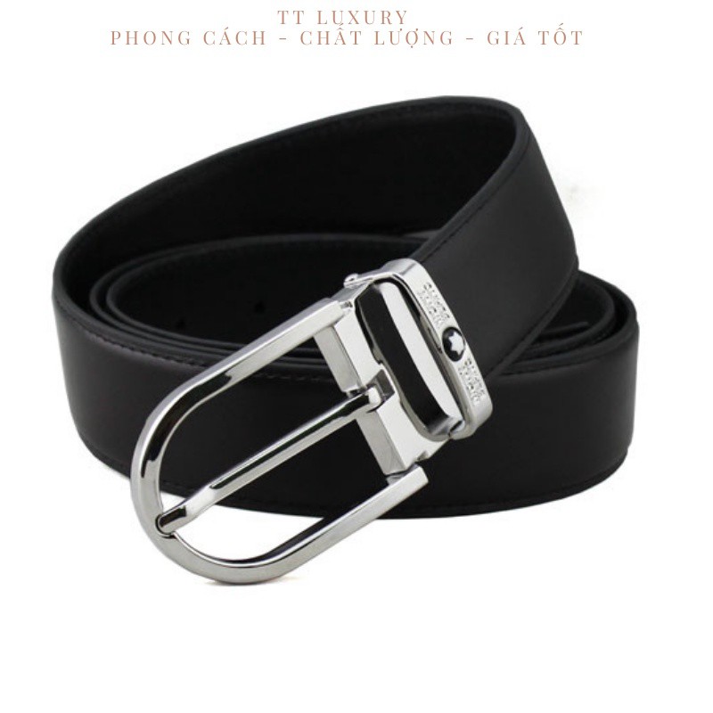 Thắt Lưng Dây nịt Nam MB Cao Cấp khoá kim mặt tròn Bạc/Vàng- dây lưng nam bản nhỏ- BH 2 Năm - Hàng mới về