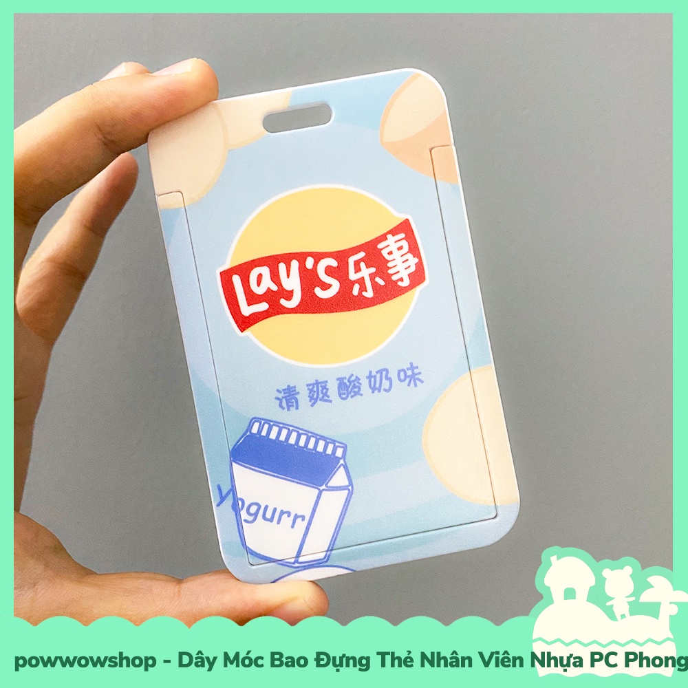 [Sẵn VN - Hỏa Tốc] Dây Móc Bao Đựng Thẻ Nhân Viên Nhựa PC Phong Cách Bánh Snacks