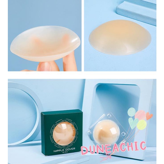 DUNEA Miếng Dán Núm Vú Vô Hình Bằng Silicone Không Dính Chống Nước Chống Chói Cho Nữ