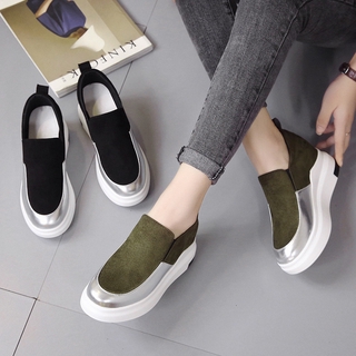Giày lười đế bằng và cao gót dốc nhiều màu đơn giản thường giày phong cách hàn quốc Lofo