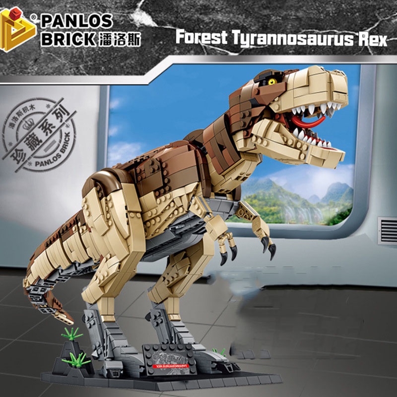 Đồ Chơi Lắp Ráp Xếp Hình Khủng Long Bạo Chúa Forest Tyrannosaurus Rex Panlos No.11001 / 611002 Với 1813 PCS