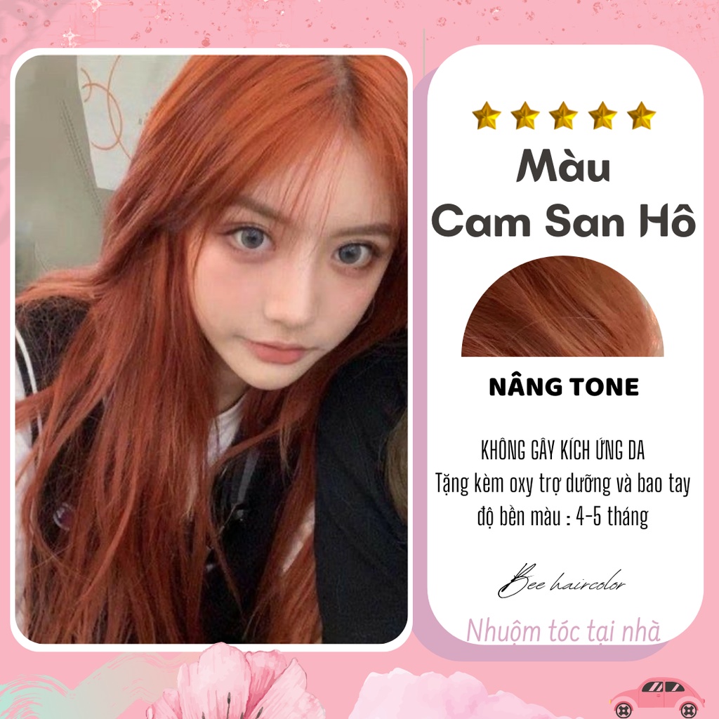 Thuốc nhuộm tóc màu CAM SAN HÔ cần nâng tone | Bee haircolor, Beehaircolor