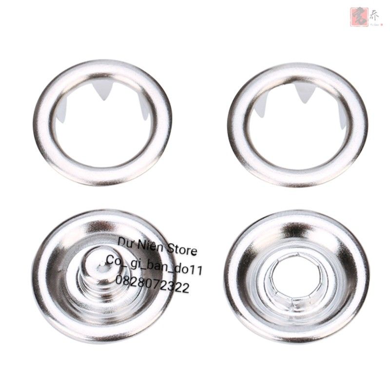 Gói 100 Nút Bấm Vành/ Nút Sắt Năm Chấu.