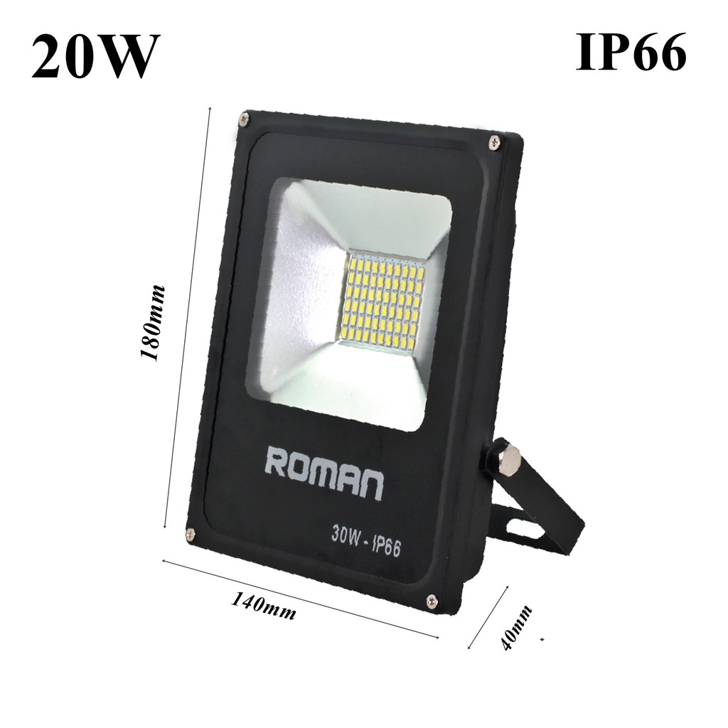 Đèn chiếu rọi Roman ELC1016 công suất 20W chống nước tiêu chuẩn IP66