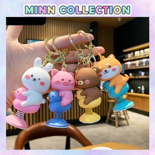 [Hỏa tốc] Móc khóa hoạt hình dễ thương phụ kiện hình gấu thỏ xinh xắn nhiều hình Minn Collection